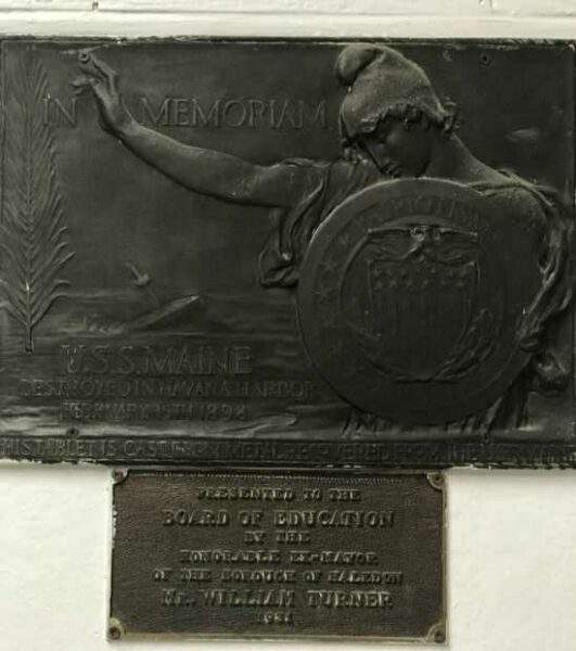 HALEDON U.S.S. MAINE WAR MEMORIAL PLAQUE