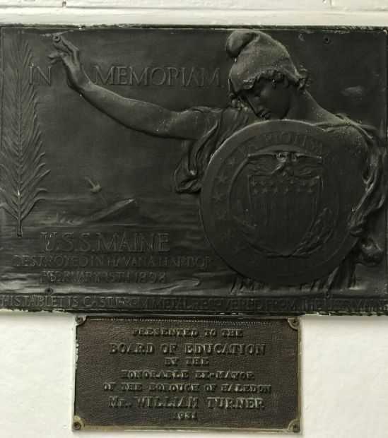 HALEDON U.S.S. MAINE WAR MEMORIAL PLAQUE