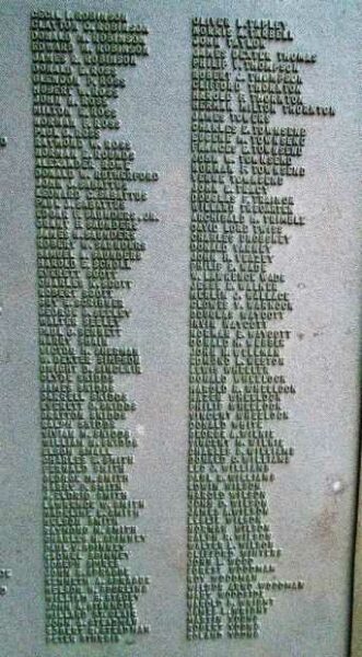 CALAIS WORLD WAR II ROLL OF HONOR MEMORIAL PLAQUE D