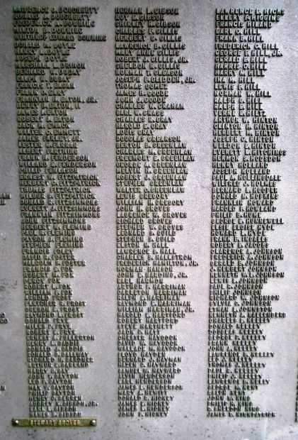 CALAIS WORLD WAR II ROLL OF HONOR MEMORIAL PLAQUE B