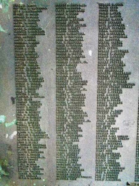 CALAIS WORLD WAR II ROLL OF HONOR MEMORIAL PLAQUE A