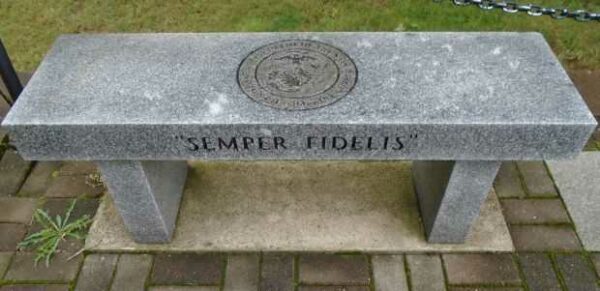 CITY OF CALAIS VETERANS PARK MEMORIAL BENCH B
