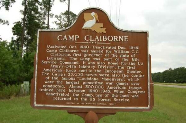 CAMP CLAIBORNE WAR MEMORIAL MARKER