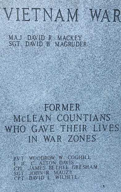 MCLEAN COUNTY WAR MEMORIAL STONE D