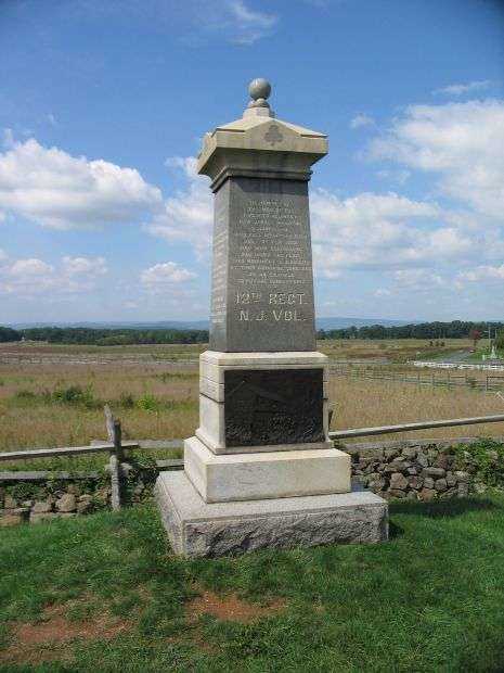 12TH REGIMENT NEW JERSEY VOLUNTEERS WAR MEMORIAL