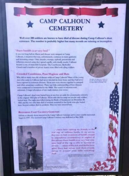 CAMP CALHOUN  CEMETERY WAR MEMORIAL PLAQUE