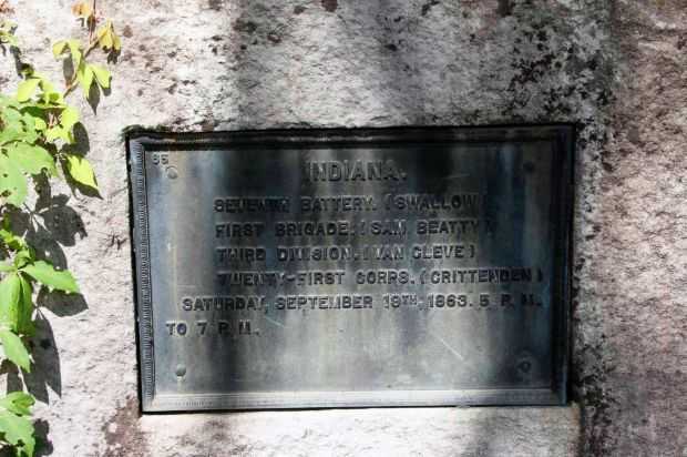 INDIANA. SEVENTH BATTERY. WAR MEMORIAL PLAQUE