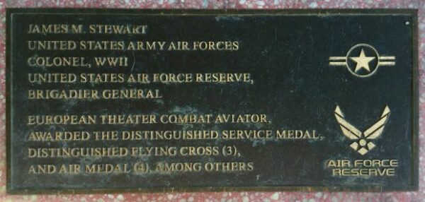 JAMES M. STEWART WAR MEMORIAL PLAQUE