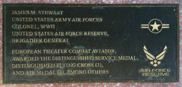 JAMES M. STEWART WAR MEMORIAL PLAQUE