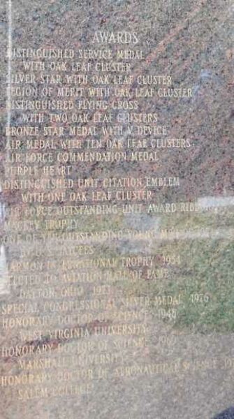 BRIGADIER GENERAL CHARLES E. “CHUCK” YEAGER MEMORIAL STONE C