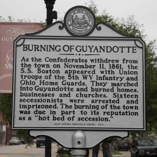 BURNING OF GUYANDOTTE WAR MEMORIAL MARKER