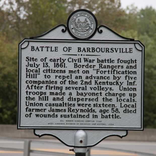 BATTLE OF BARBOURSVILLE WAR MEMORIAL MARKER