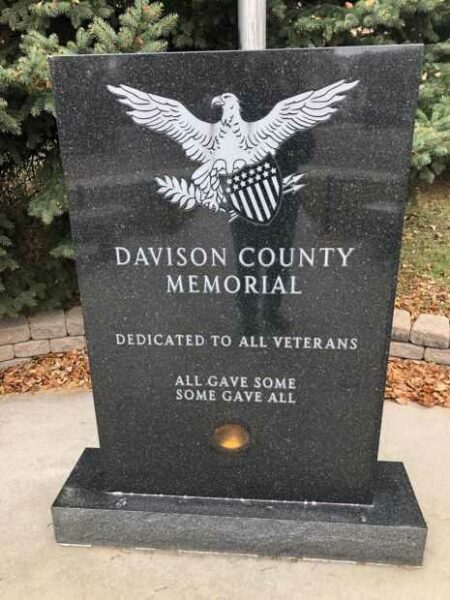 DAVISON COUNTY ALL VETERANS MEMORIAL DEDICATION STONE