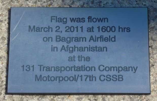 KING OF PRUSSIA VOLUNTEER FIRE COMPANY SEPTEMBER 11TH MEMORIAL FLAG PL;AQUE