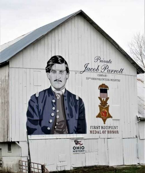 PRIVATE JACOB PARROTT MEDAL OF HONOR WAR MEMORIAL MURAL