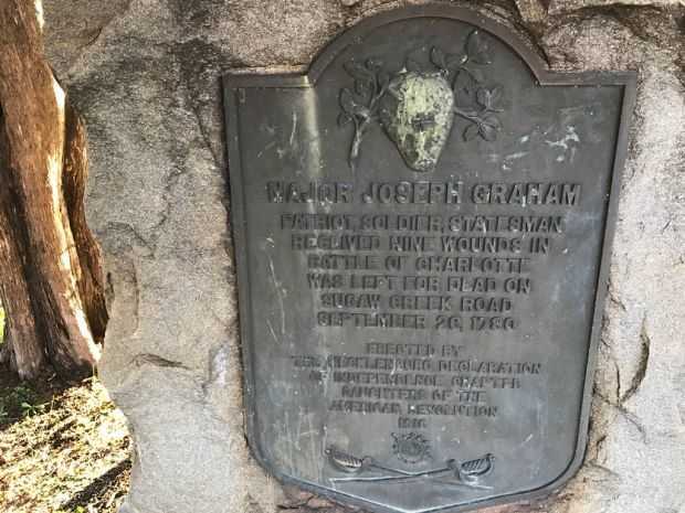 MAJOR JOSEPH GRAHAM REVOLUTIONARY WAR MEMORIAL PLAQUE