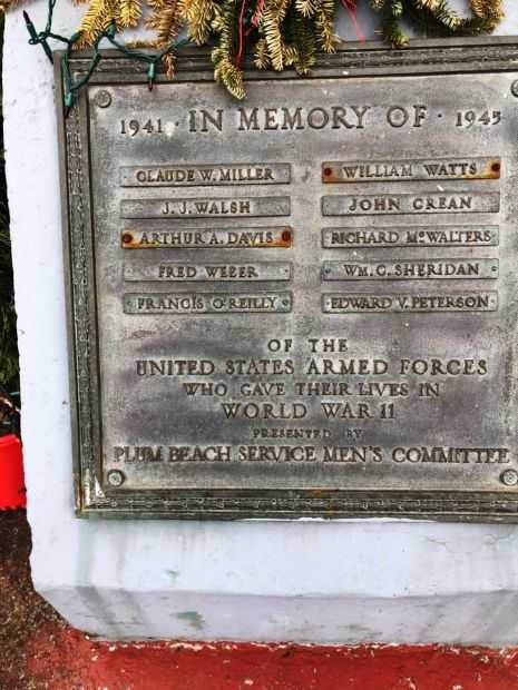 PLUM BEACH SERVICE MEN’S COMMITTEE MEMORIAL PLAQUE