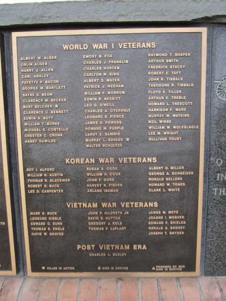 RICHMOND COUNTY VETERANS MEMORIAL PLAQUE B
