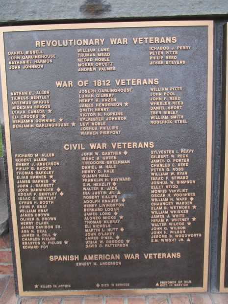 RICHMOND COUNTY VETERANS MEMORIAL PLAQUE A