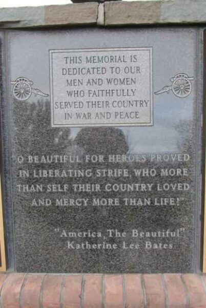 RICHMOND COUNTY VETERANS MEMORIAL DEDICATION STONE
