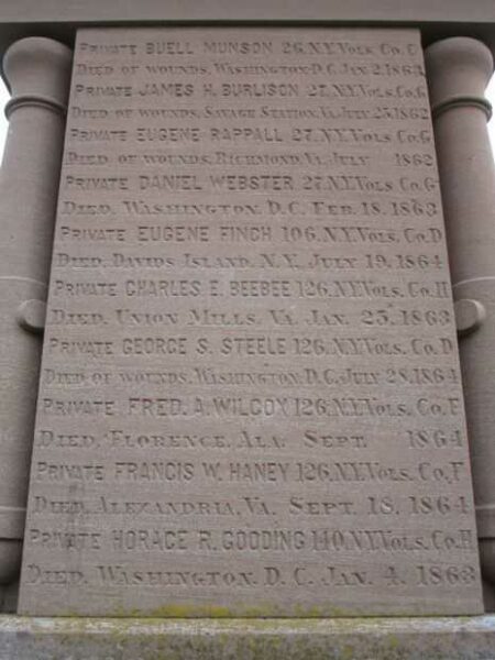 EAST BLOOMFIELD CIVIL WAR MEMORIAL STONE D