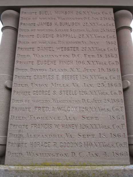 EAST BLOOMFIELD CIVIL WAR MEMORIAL STONE D