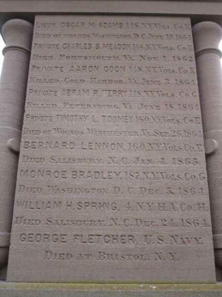 EAST BLOOMFIELD CIVIL WAR MEMORIAL STONE C