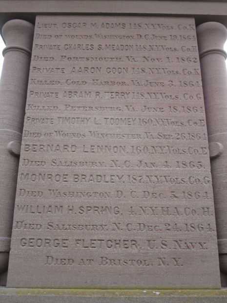 EAST BLOOMFIELD CIVIL WAR MEMORIAL STONE C