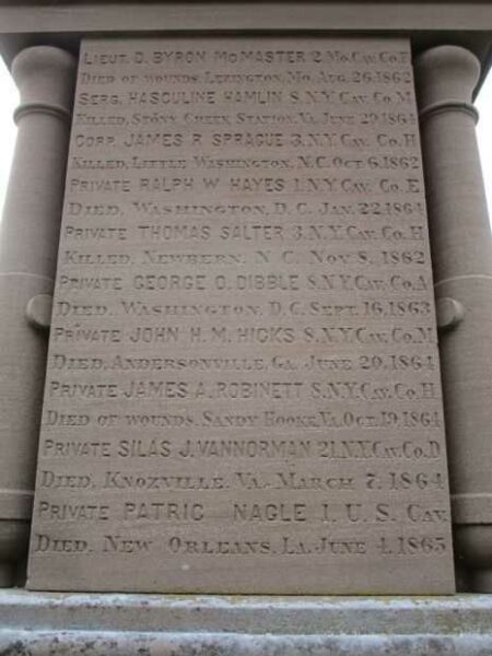 EAST BLOOMFIELD CIVIL WAR MEMORIAL STONE B