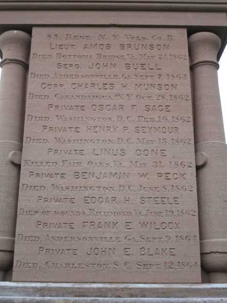 EAST BLOOMFIELD CIVIL WAR MEMORIAL STONE A