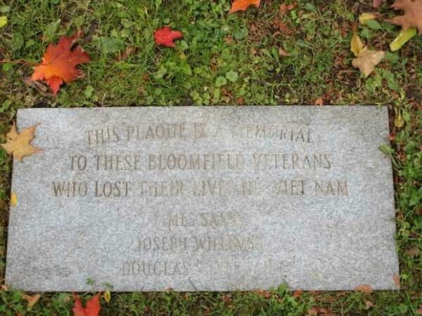 BLOOMFIELD VIETNAM VETERANS MEMORIAL PLAQUE