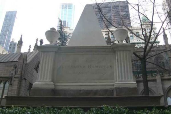 ALEXANDER HAMILTON MEMORIAL CEMETERY STONE