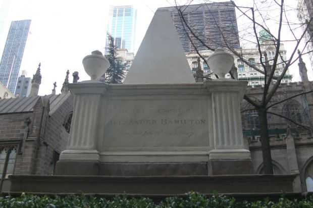 ALEXANDER HAMILTON MEMORIAL CEMETERY STONE