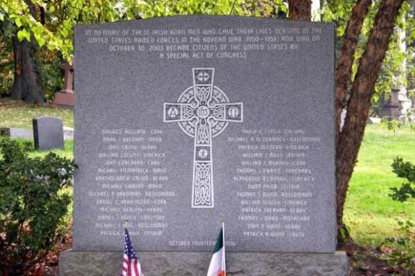 IRISH BORN MEN WHO GAVE THEIR LIVES IN THE KOREAN WAR MEMORIAL
