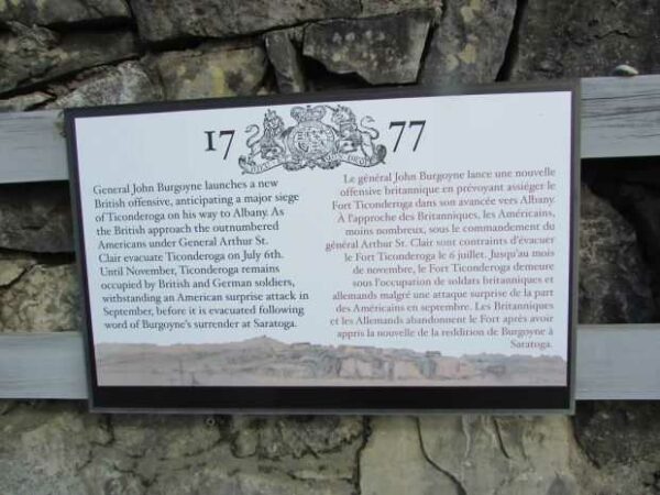FORT TICONDEROGA 1777 WAR MEMORIAL PLAQUE
