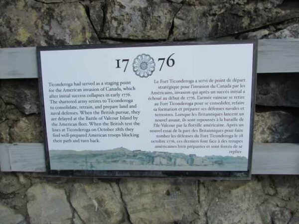 FORT TICONDEROGA 1776 WAR MEMORIAL PLAQUE