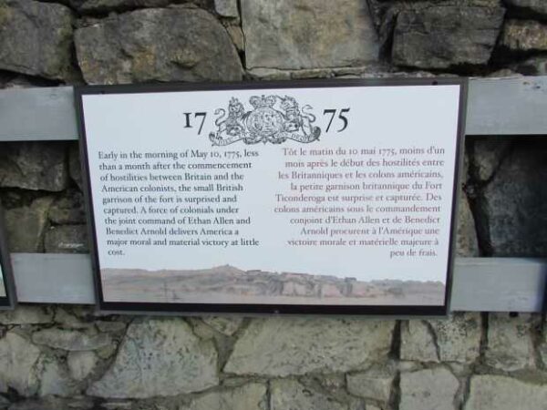 FORT TICONDEROGA 1775 WAR MEMORIAL PLAQUE