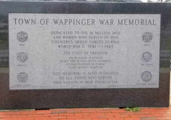 TOWN OF WAPPINGER WAR MEMORIAL DEDICATION STONE