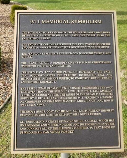 WAPPINGERS FALLS 9/11 MEMORIAL PLAQUE