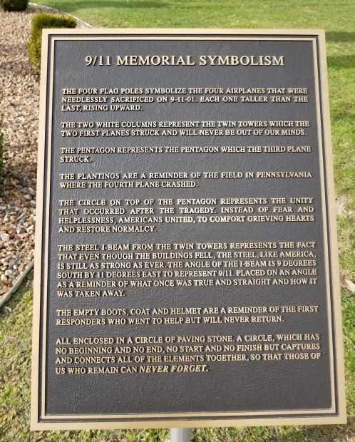 WAPPINGERS FALLS 9/11 MEMORIAL PLAQUE