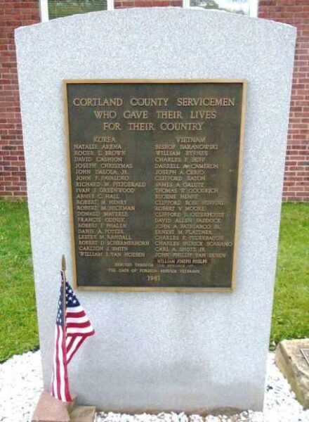 CORTLAND COUNTY KOREAN WAR AND VIETNAM WAR MEMORIAL