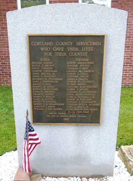 CORTLAND COUNTY KOREAN WAR AND VIETNAM WAR MEMORIAL
