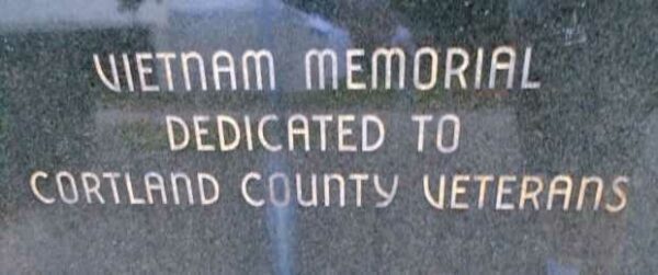 CORTLAND COUNTY VIETNAM VETERANS MEMORIAL DEDICATION STONE