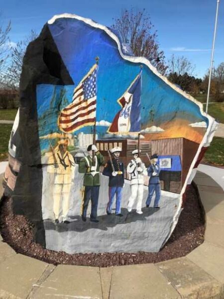 GEORGE FREEDOM ROCK VETERANS MEMORIAL SIDE C
