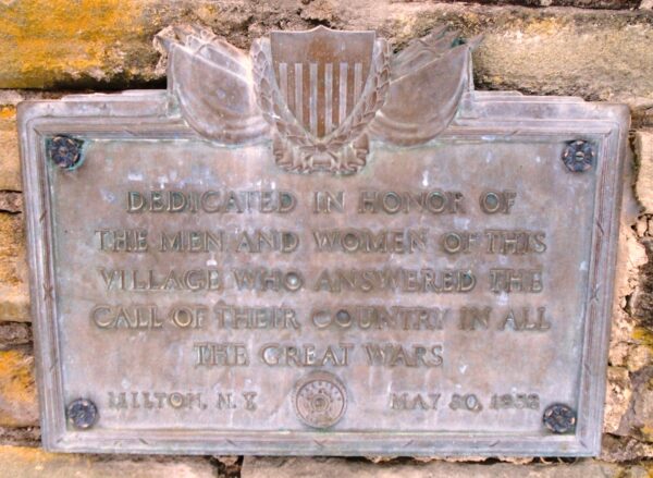 MILTON WAR MEMORIAL PLAQUE