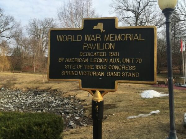 WORLD WAR MEMORIAL PAVILION MARKER