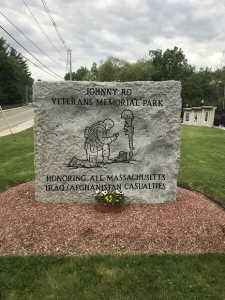 JOHNNY RO VETERANS MEMORIAL PARK ENTRANCE STONE