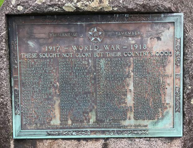 ASHBURNHAM WORLD WAR MEMORIAL PLAQUE