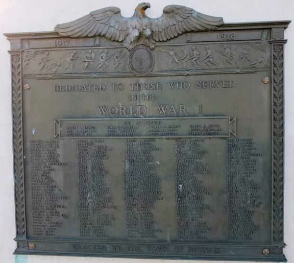 TOWN OF PUTNAM WORLD WAR MEMORIAL BRIDGE PLAQUE B