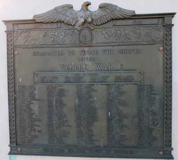 TOWN OF PUTNAM WORLD WAR MEMORIAL BRIDGE PLAQUE B